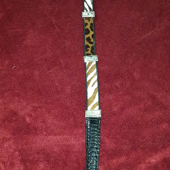 Genuine leather animal print belt - Picture 2 of 8